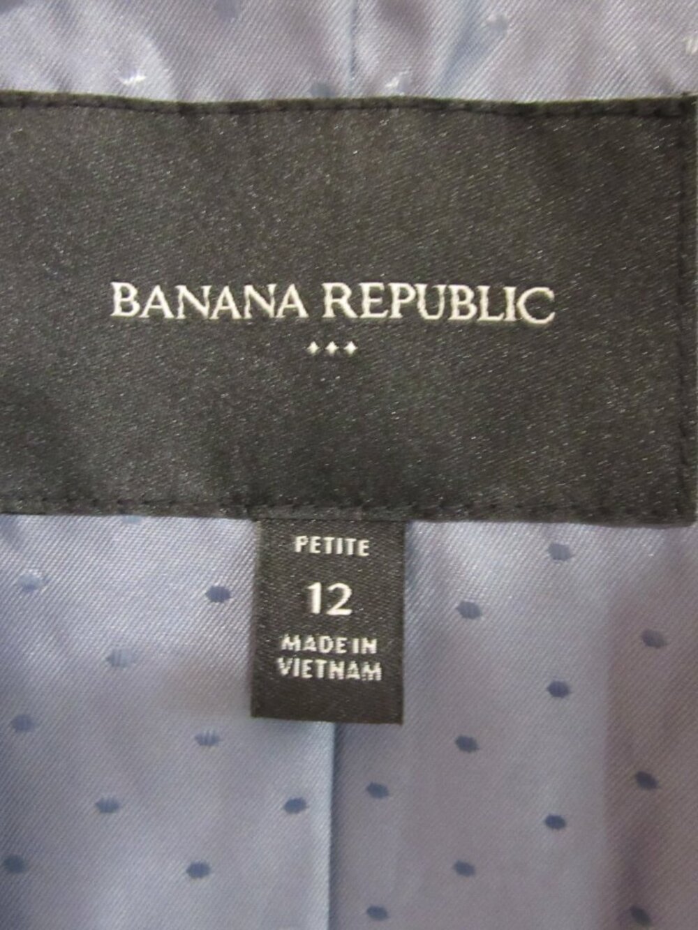 BANANA REPUBLIC Blue & Gray 12 Long Sleeve One Button Closure Blazer Jacket - Picture 2 of 4